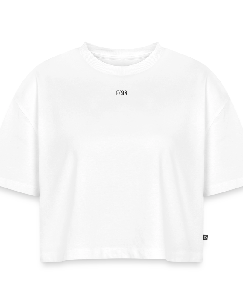 ILMG Oversized Organic Cropped T-Shirt - white