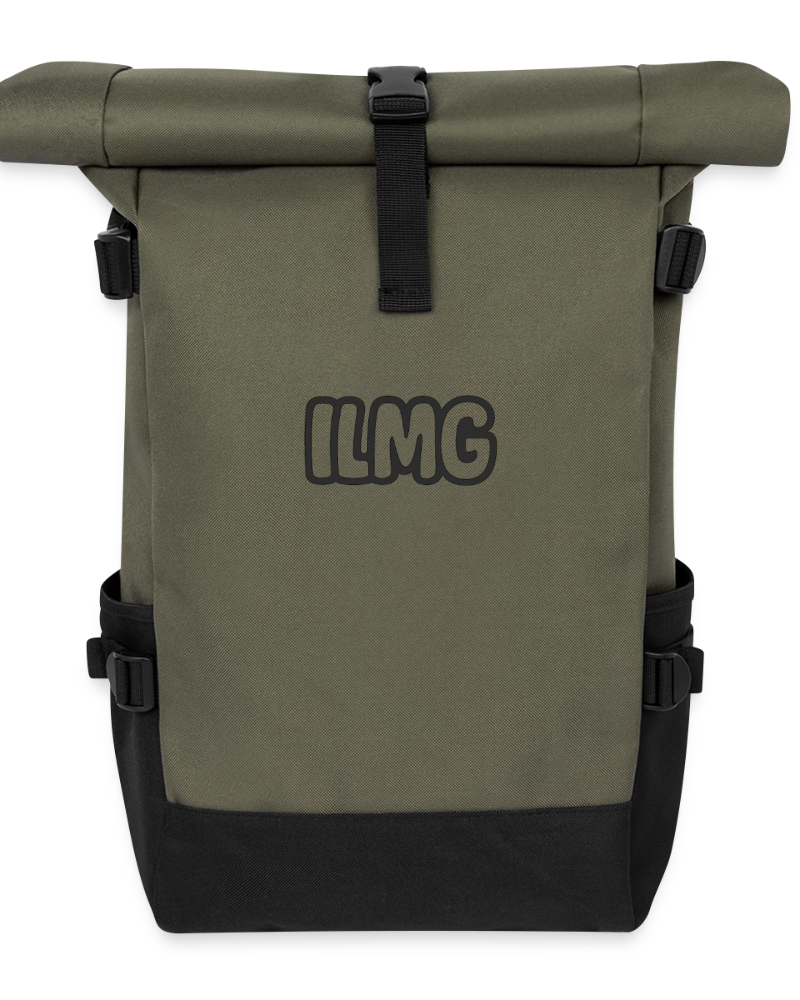 ILMG Roll Top Rucksack - olive/black