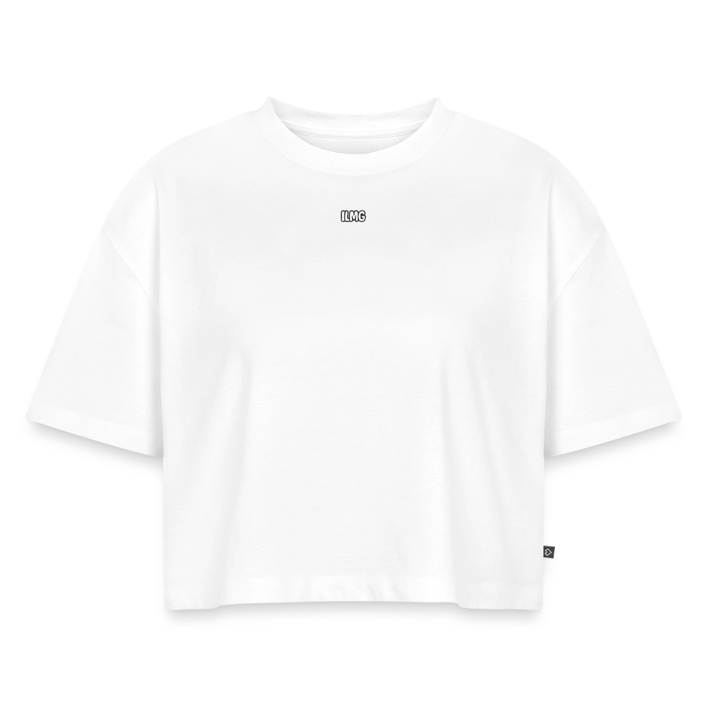 ILMG Oversized Organic Cropped T-Shirt - white
