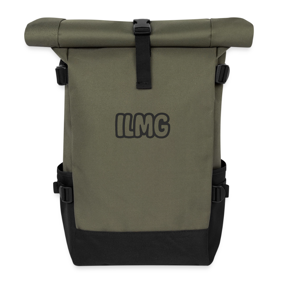 ILMG Roll Top Rucksack - olive/black